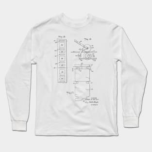 Manufacture for use of labels for bottles Vintage Patent Hand Drawing Long Sleeve T-Shirt